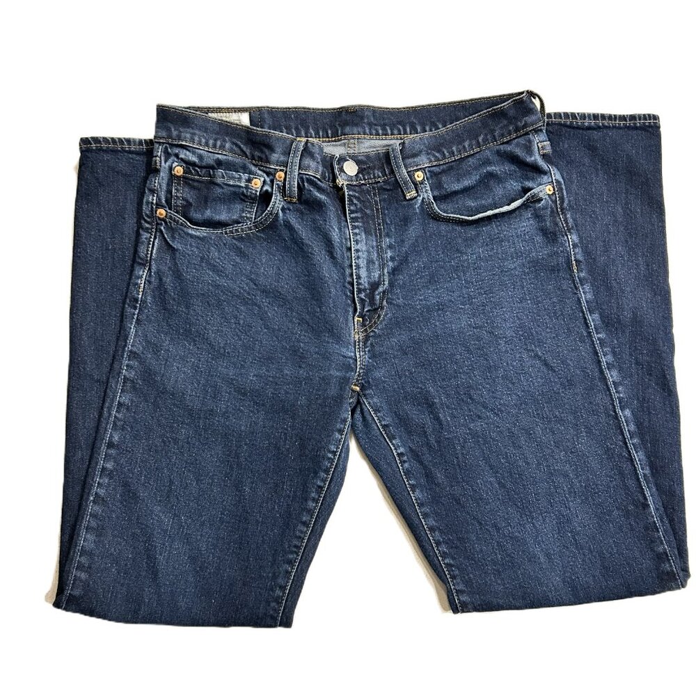 Men's Levi's 502 Taper Fit 34x34 Dark Wash - Stretch - Picture 3 of 14